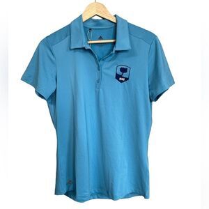 Adidas prime green 1905 blue polo shirt size small upf 50 golf activewear preppy